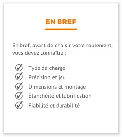 Choisir le bon roulement